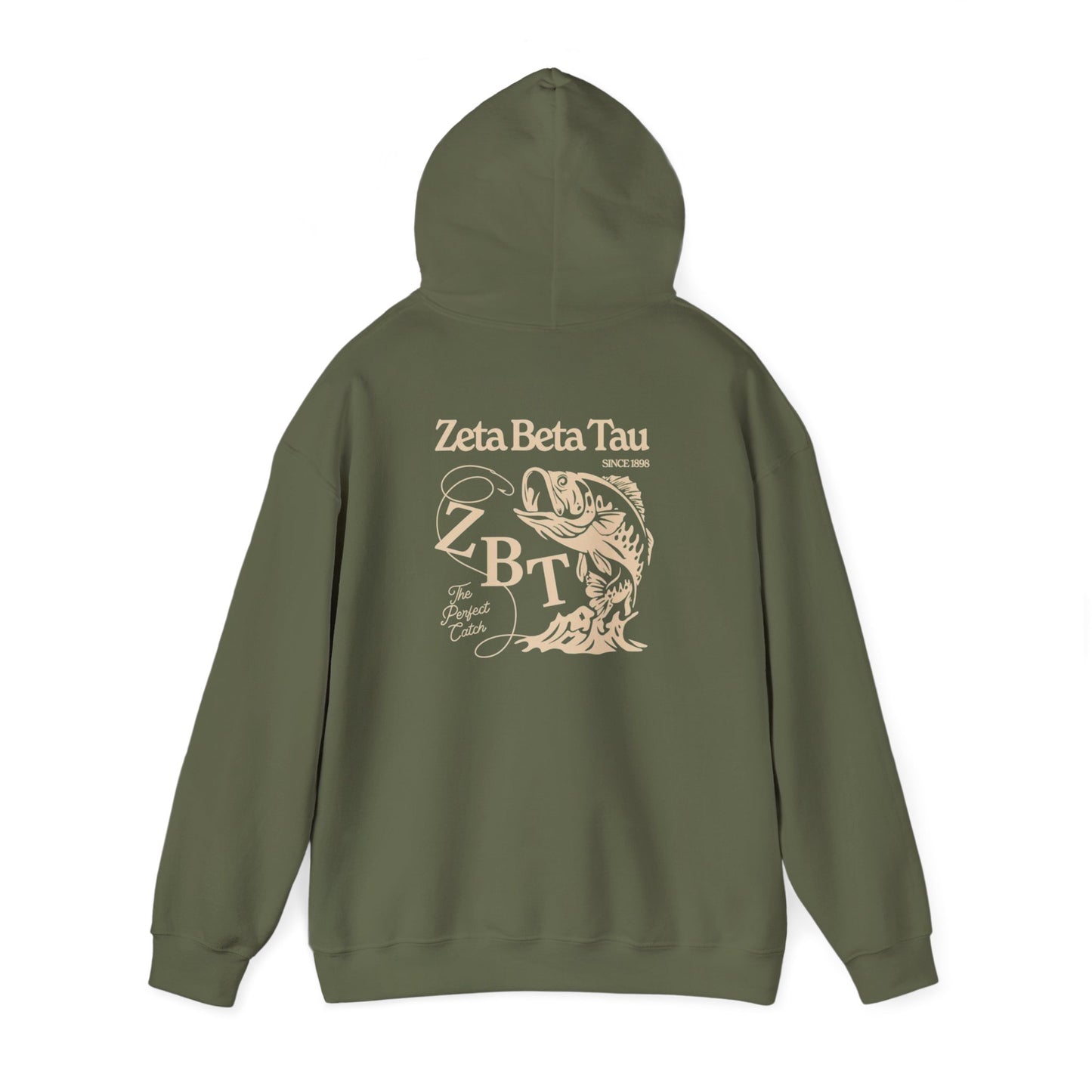 Zeta Beta Tau Greek Letter Hoodie — Gold Crest Fraternity Sweatshirt