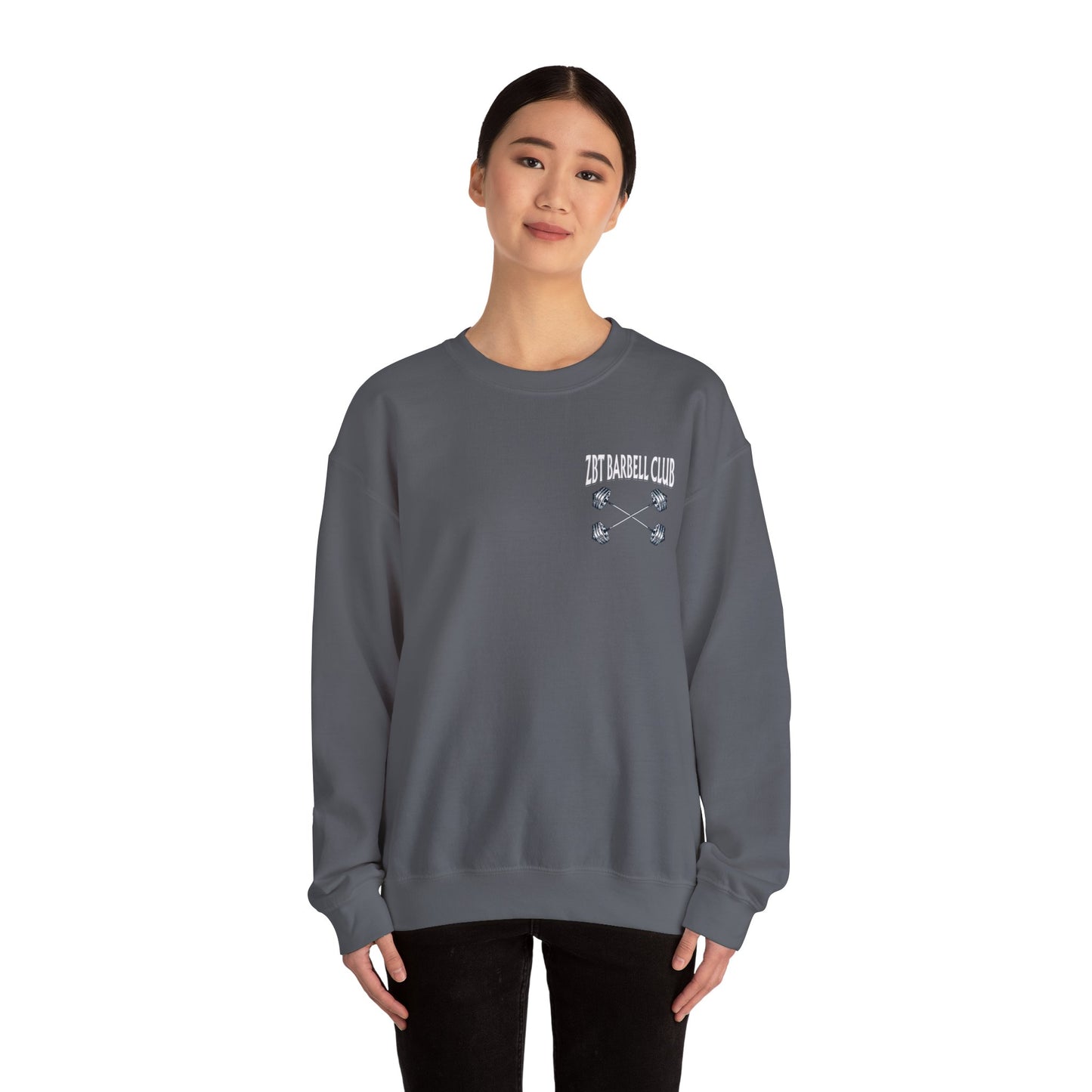 Crewneck Sweatshirt — ZBT Greek Husky Crest Graphic