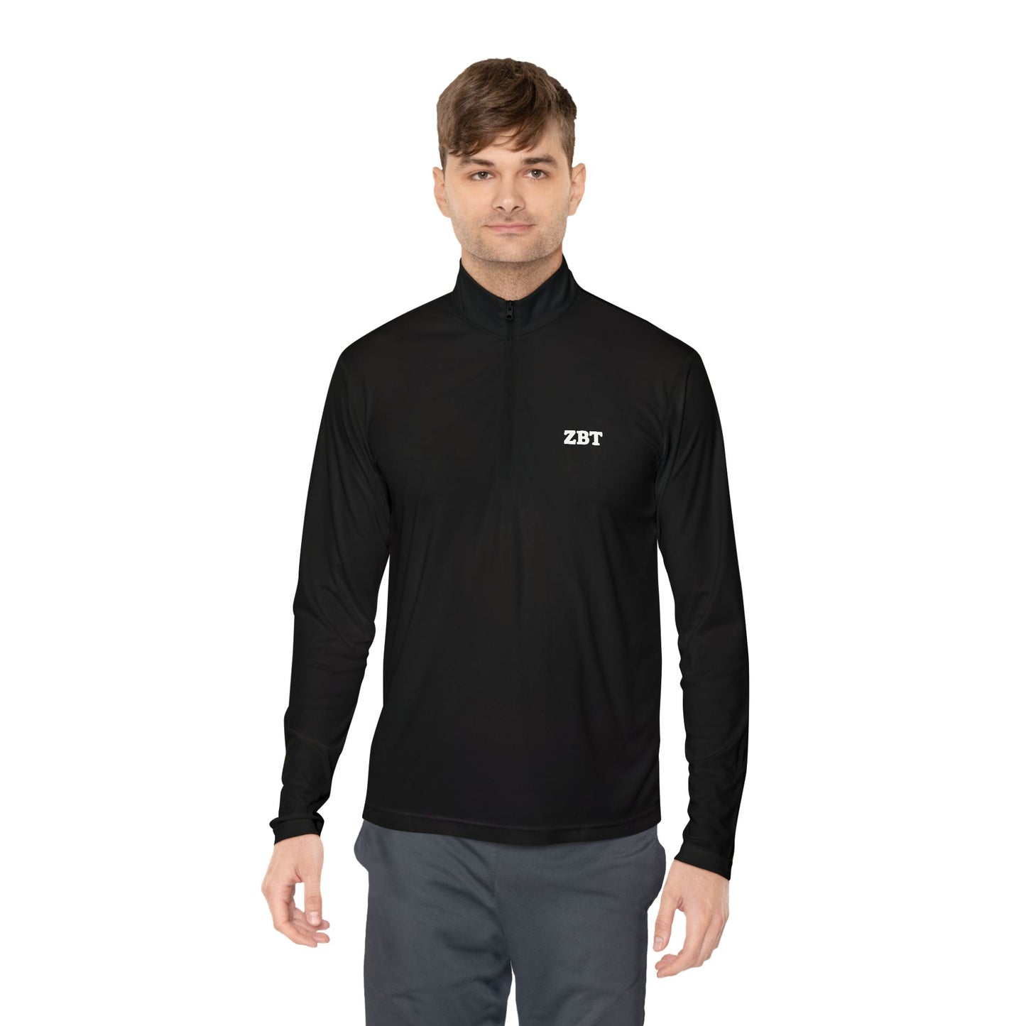 ZBT Embroidered Quarter-Zip Pullover