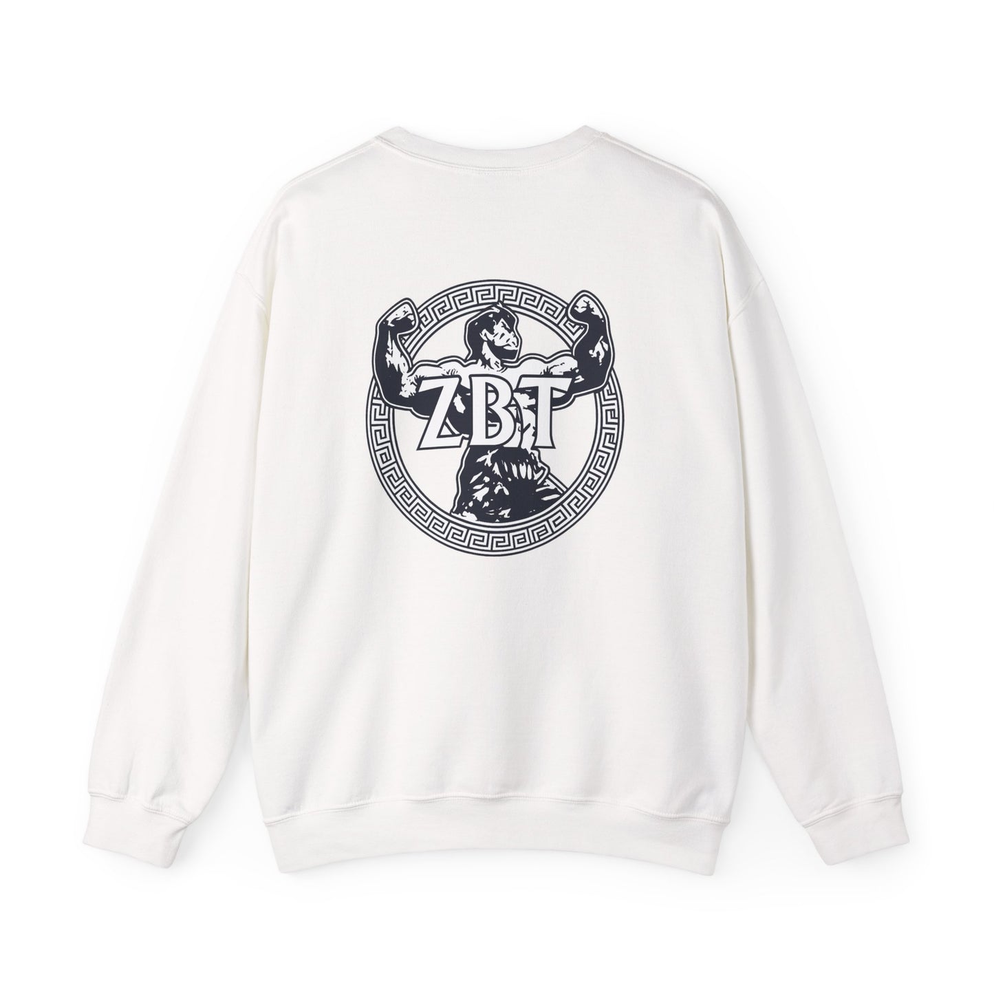Crewneck Sweatshirt — ZBT Greek Husky Crest Graphic