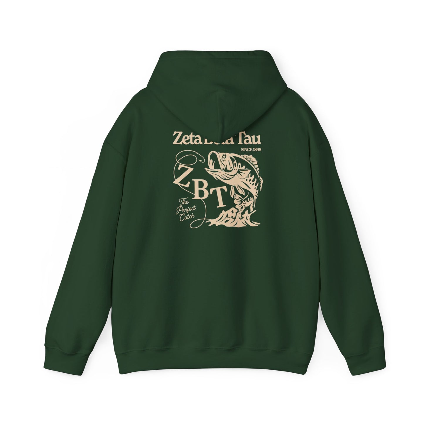 Zeta Beta Tau Greek Letter Hoodie — Gold Crest Fraternity Sweatshirt