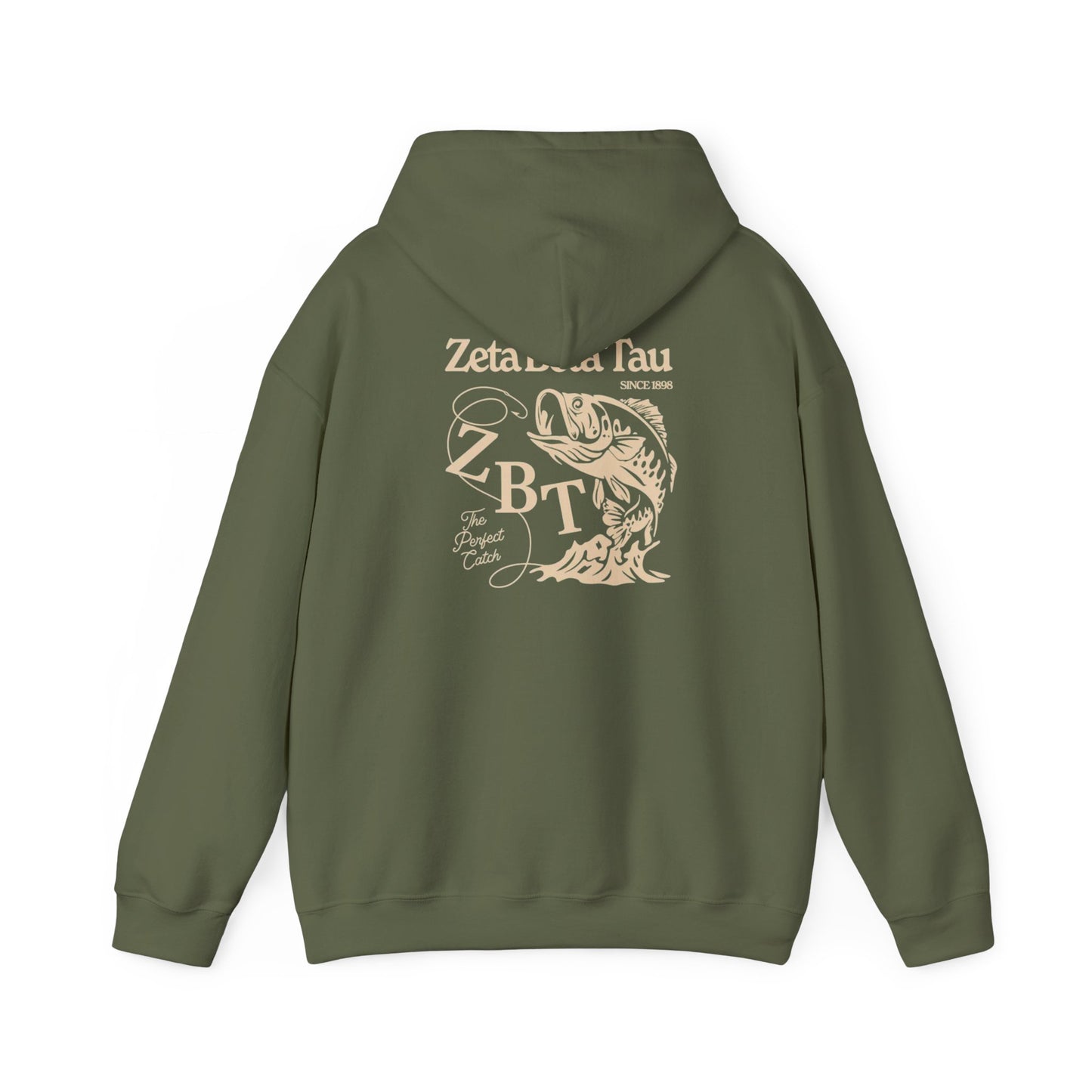Zeta Beta Tau Greek Letter Hoodie — Gold Crest Fraternity Sweatshirt