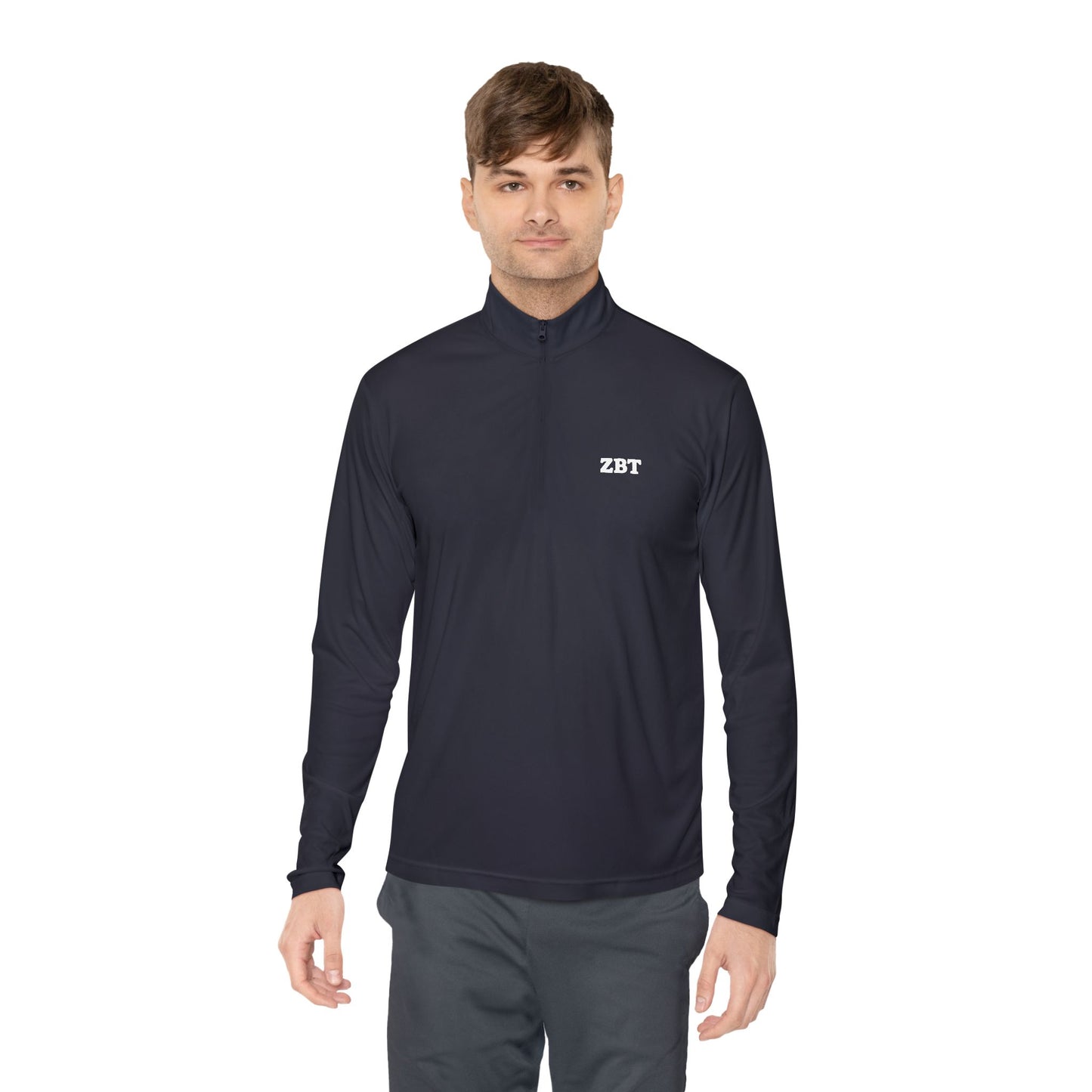 ZBT Embroidered Quarter-Zip Pullover