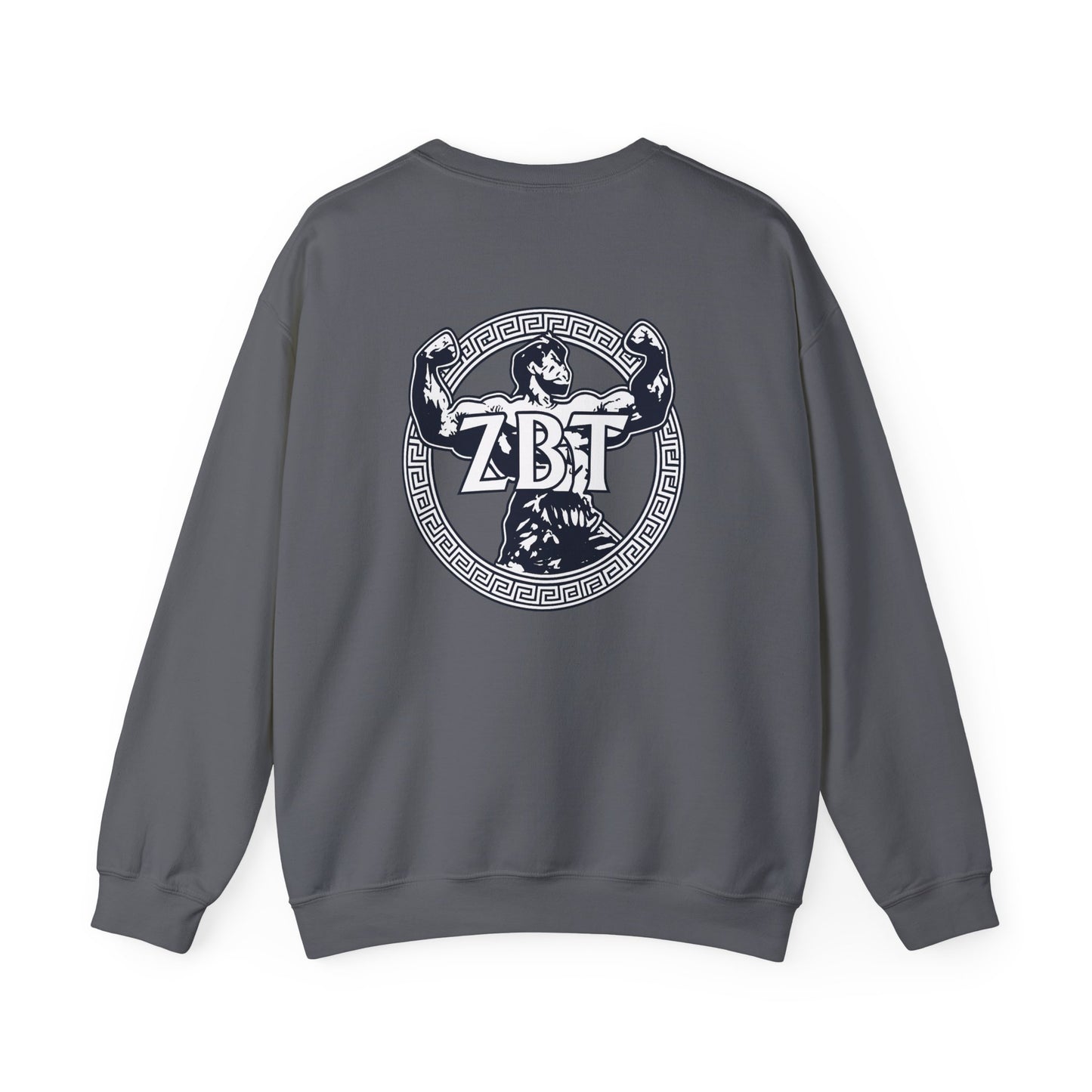 Crewneck Sweatshirt — ZBT Greek Husky Crest Graphic