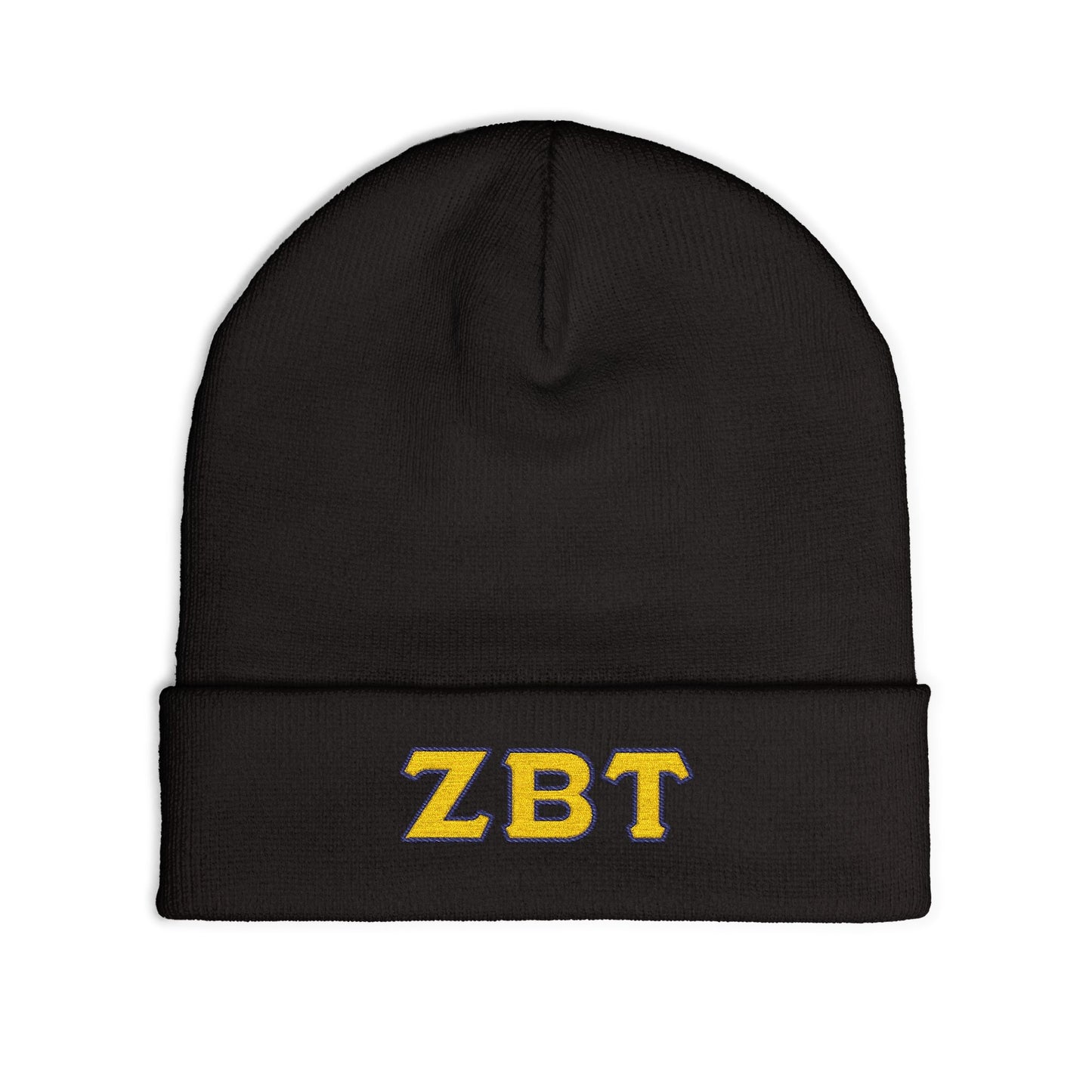 Embroidered 'ZBT' Knit Beanie – College Sorority/Fraternity Winter Hat
