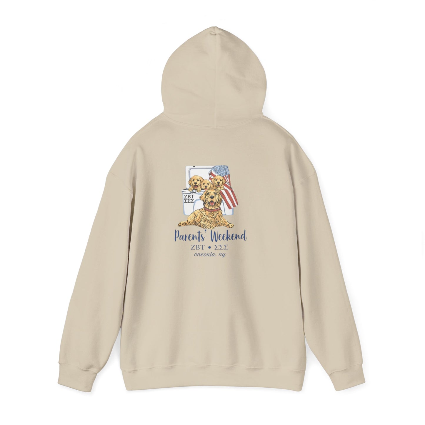 ZBT Puppy Weekend Hoodie — Patriotic Teddy Bear Sorority Event Sweatshirt