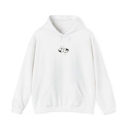 Minimal Retro Logo Hoodie — Small Center Chest Graphic