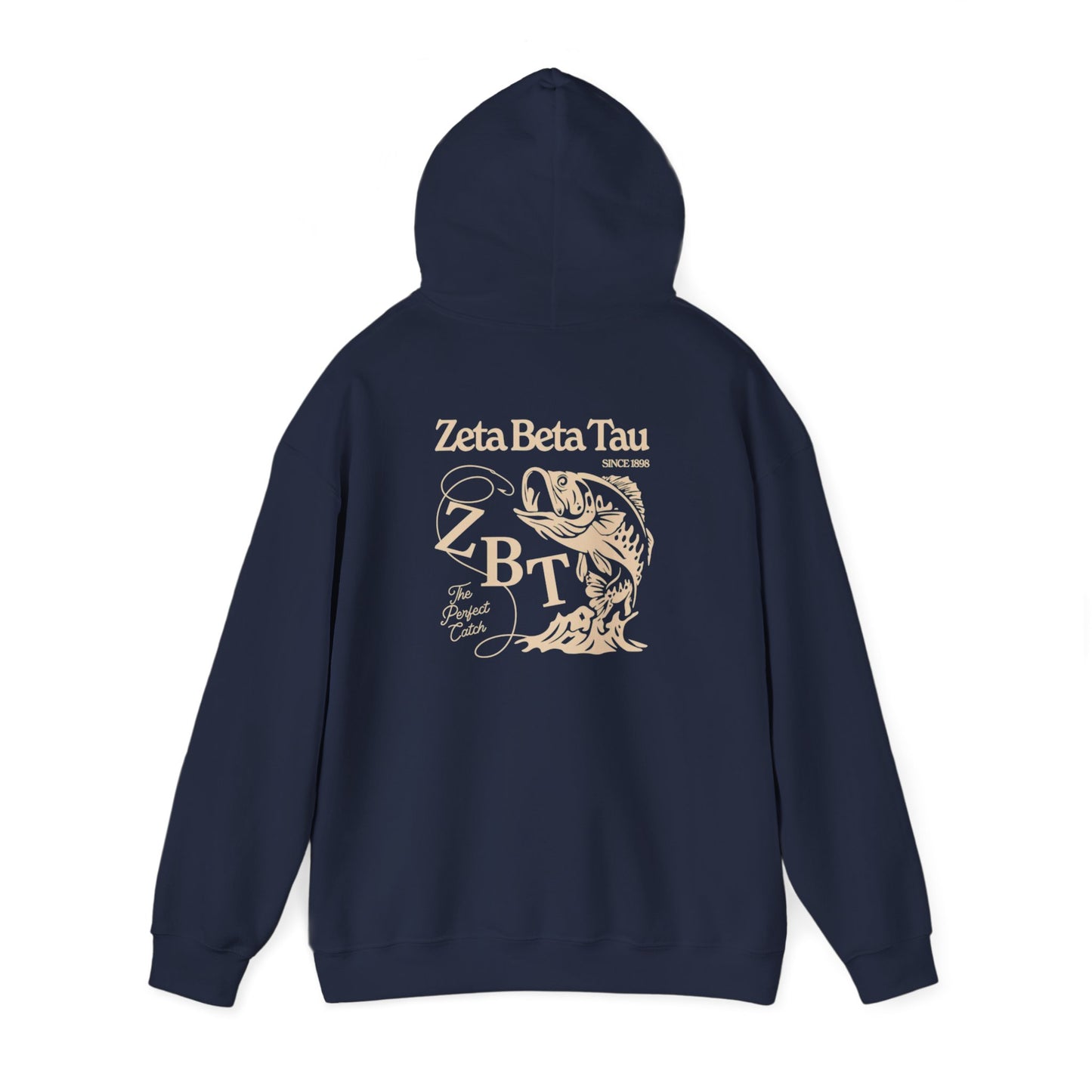 Zeta Beta Tau Greek Letter Hoodie — Gold Crest Fraternity Sweatshirt