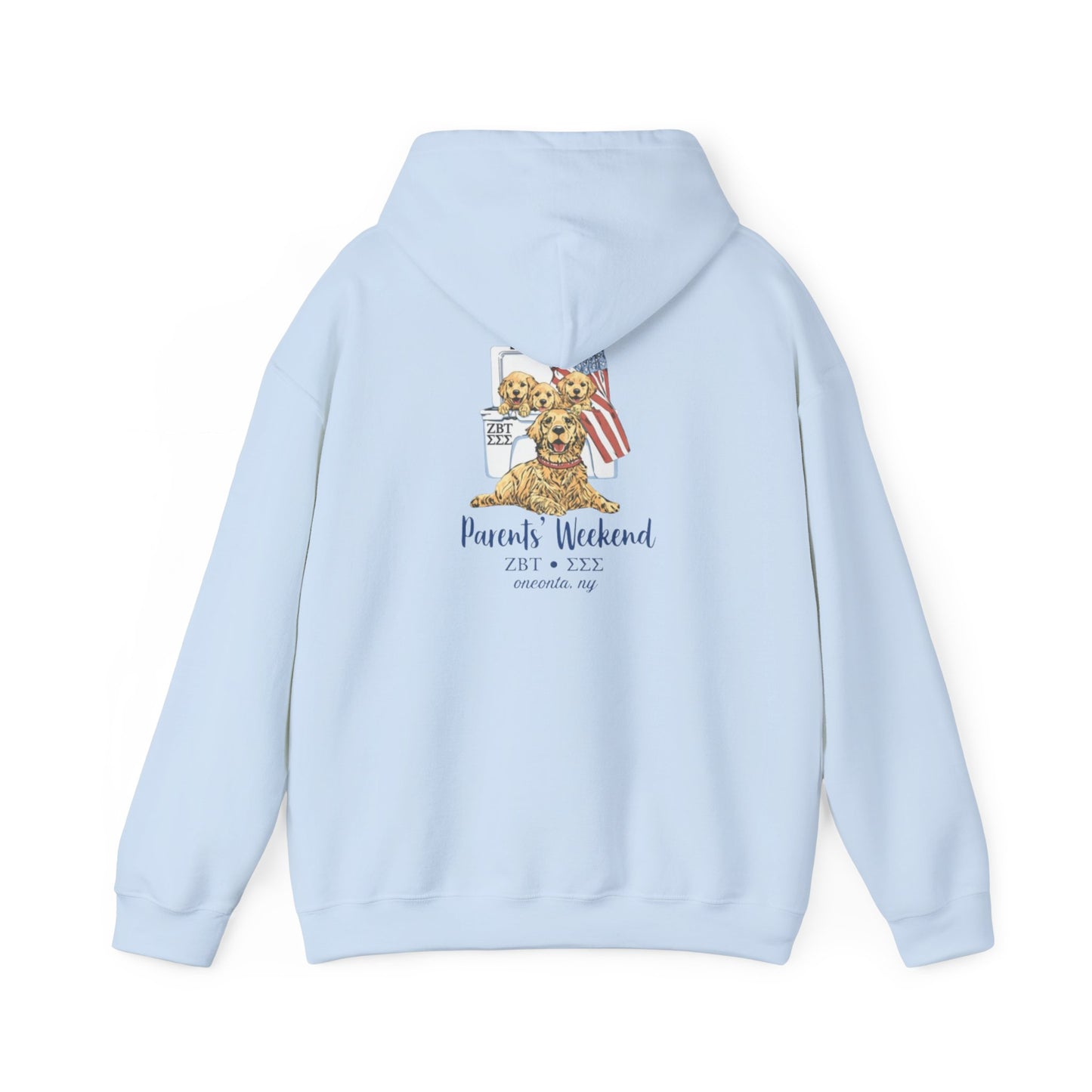ZBT Puppy Weekend Hoodie — Patriotic Teddy Bear Sorority Event Sweatshirt