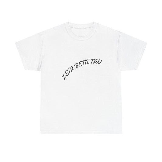 T‑Shirt — "Zeta Beta Tau" Script Greek Letter Tee
