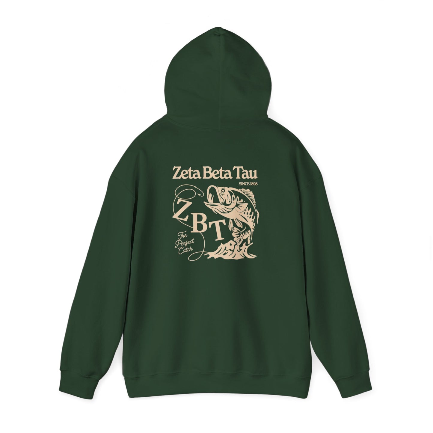 Zeta Beta Tau Greek Letter Hoodie — Gold Crest Fraternity Sweatshirt