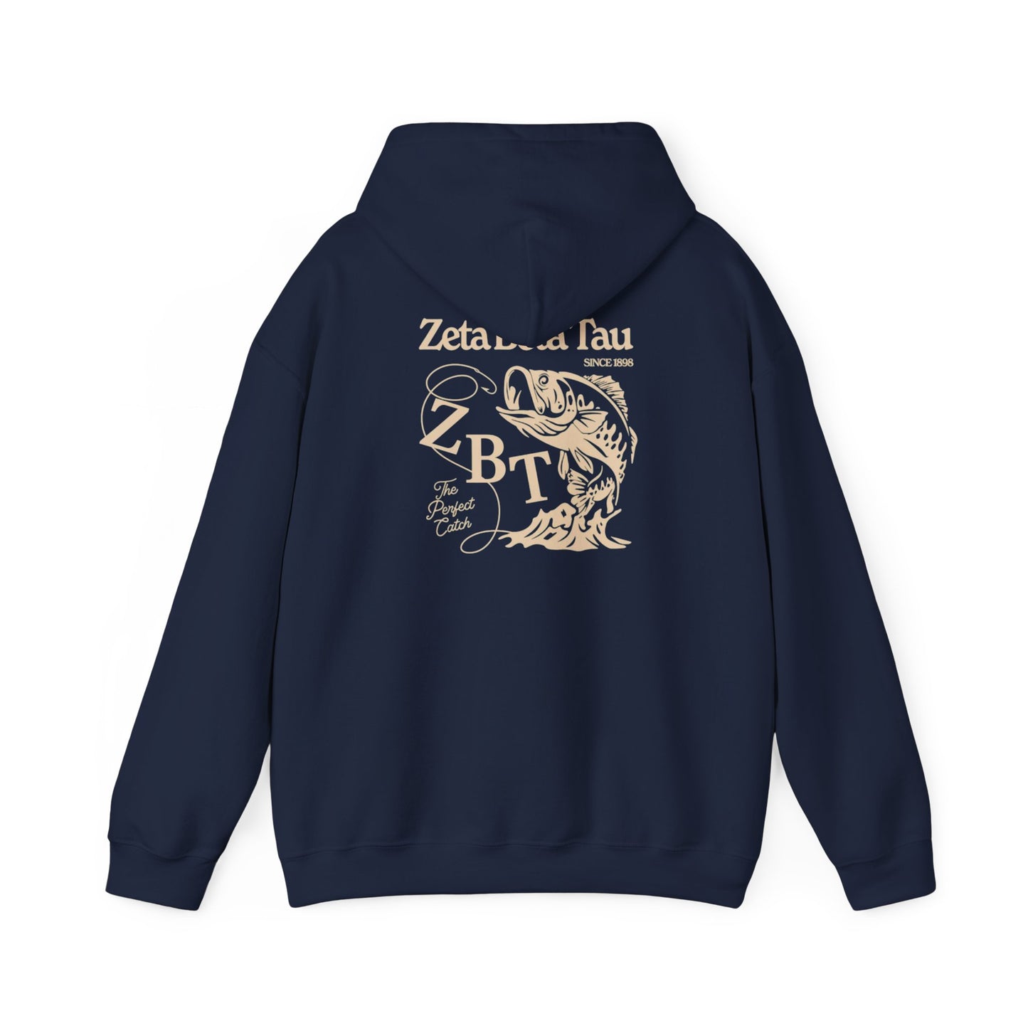 Zeta Beta Tau Greek Letter Hoodie — Gold Crest Fraternity Sweatshirt