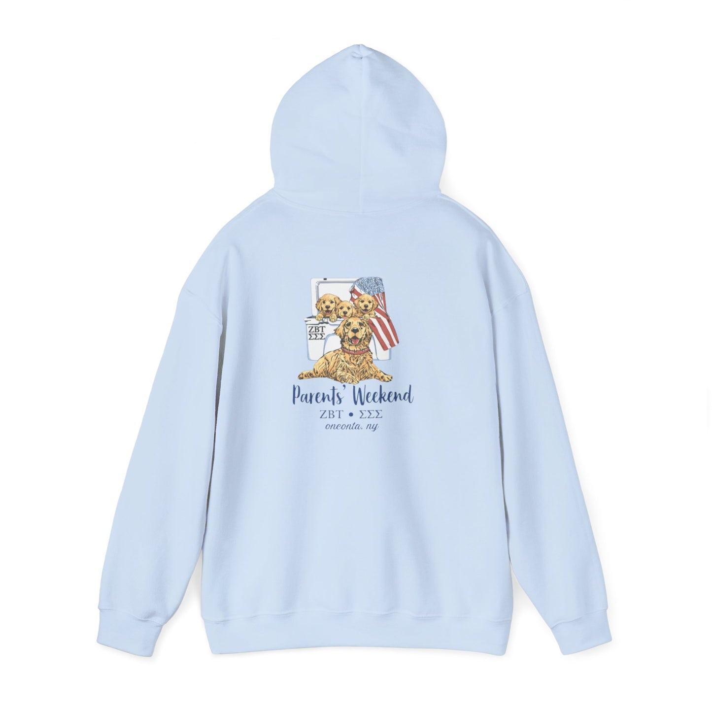 ZBT Puppy Weekend Hoodie — Patriotic Teddy Bear Sorority Event Sweatshirt