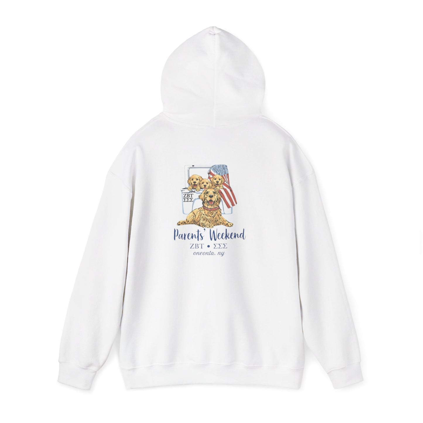ZBT Puppy Weekend Hoodie — Patriotic Teddy Bear Sorority Event Sweatshirt
