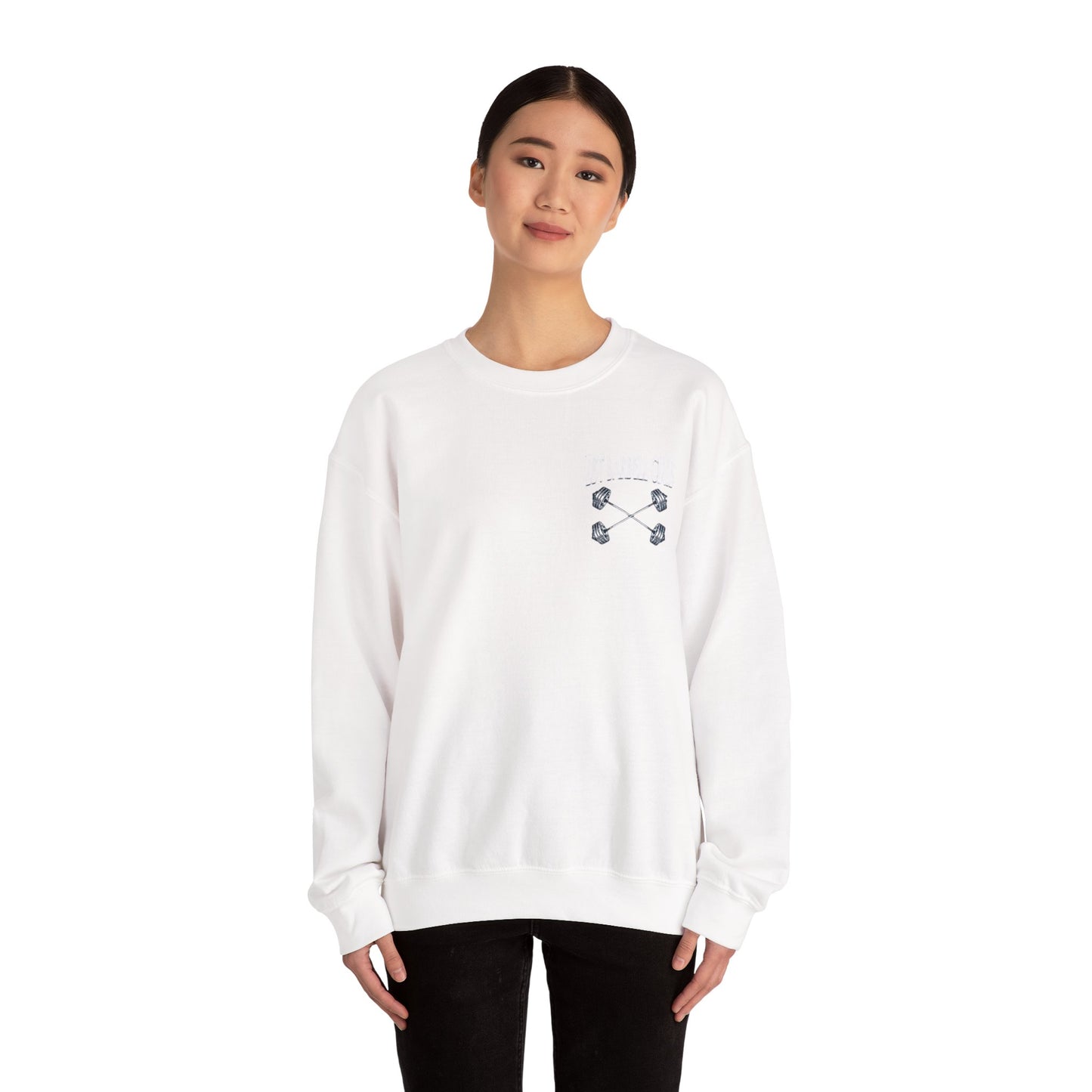 Crewneck Sweatshirt — ZBT Greek Husky Crest Graphic